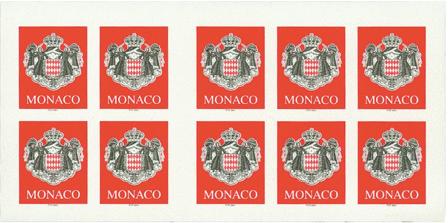 Monaco - Våbenskjold - Postfrisk frimærkehæfte