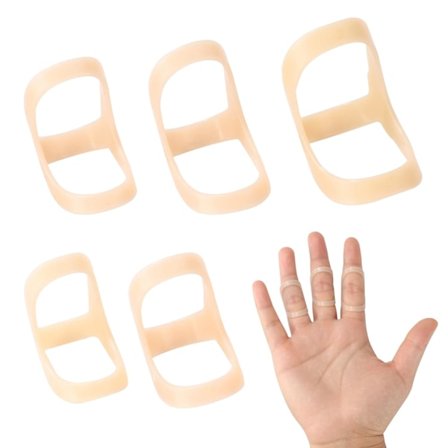 5 stk. Ovale Fingerskinner, Oval Fingerskinne til Triggerfinger/Hammerfinger/Arthritis/Udretning, Triggerfingerstøtte til Tommel, Mellem-, Lille- 