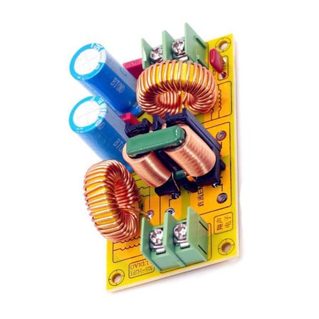 DC0-50V Strømstøjfilterkort LC-kredsløbsundertrykkelse 10A 50V Passivt filtermodul 7.62 Terminalblokindgang