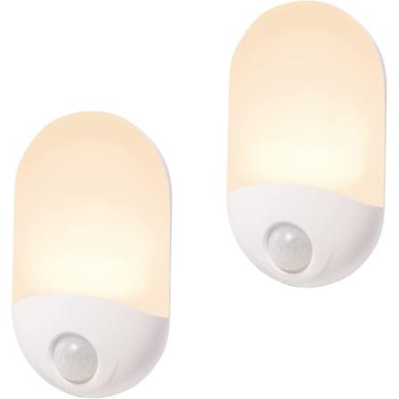 LED Bevegelsessensor Nattelys Energibesparende Plugg For Barnerom (Varmt Hvit) (d-4)