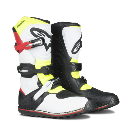 Buty Offroad Alpinestars Tech T Złamany Biały/Czerwony/Fluorescencyjny Żółty/Czarny 48