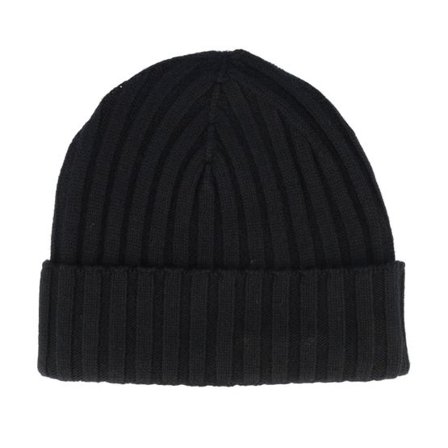 Wigéns - Svart cuff Beanie - Merino Wool Beanie Black Cuff @ Hatstore