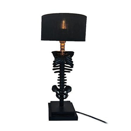 Skallebordlampe Kreativ Retro Bordlampe Halloween Dekorasjon