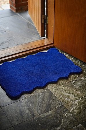 Jotex - Dörrmatta i Ull 60x90 Cm Ull Koboltblå Enfärgat VIVI - Köp Dörrmattor hos Jotex