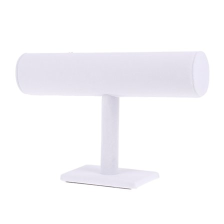 T Bar Velvet Hårband Pannbandshållare Retail Shop Display Stand mörksvart