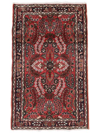Orientalisk Lillian Matta 80X130 Svart/Mörkröd Ull, Persien