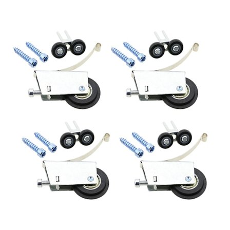 Skjutdörrshjul Garderob Hjul för Skåp Glas Skjutdörrar Garderober