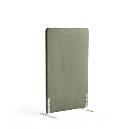 Raumtrenner ZONE, 1360 x 800 x 46 mm, Stoff Rivet, weiße Beine, grünblau