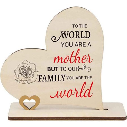 Mors dags present träprydnad FÄRG 1 FÄRG 1