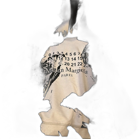 Maison Margiela svartvit hoodie