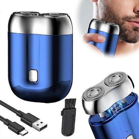 Mini Elektrisk Dubbelhuvud Rakapparat, Bärbar Elektrisk Rakapparat för Män db