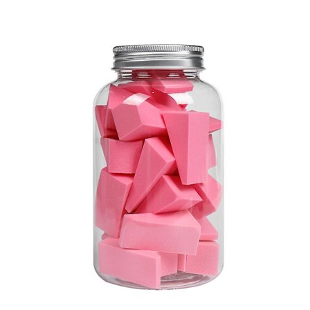 2 st sminkpuffar, triangulär, dubbelsidig foundation