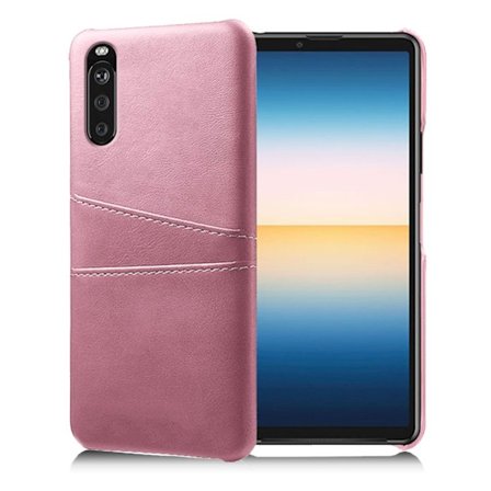 Sony Xperia 10 II skal med korthållare - Rosa