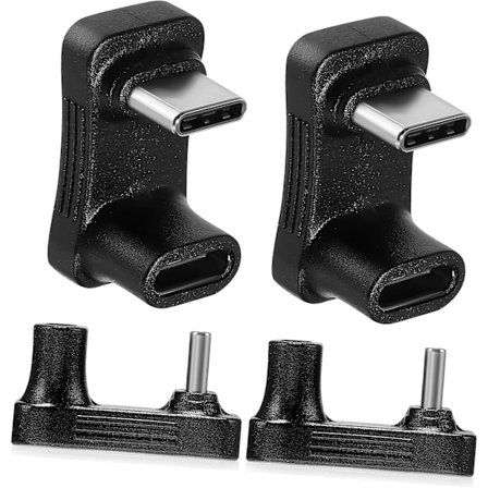 Typformad Armbågsadapter 180° Usb c Hane till Hona Kontakt Laptop Mobiltelefon Konverterare
