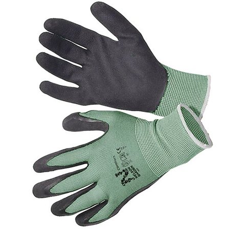 NELSON GARDEN HANSKE COMFORT STR 10 GRØNN/SVART