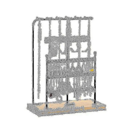 Korujen järjestysjalusta, Metalli korujen näyttöjalusta, 5-tasoinen korvakorujen järjestyspidike korvakoruille