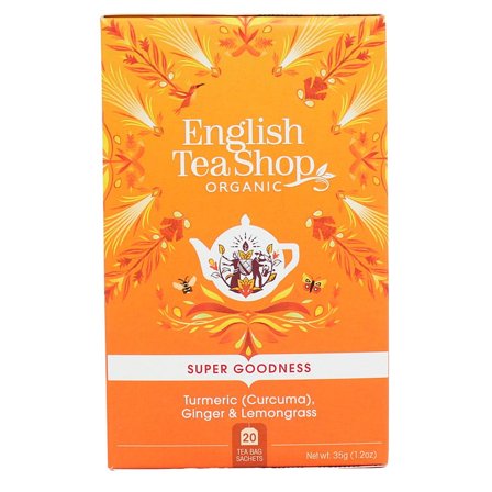 English Tea Shop Turmeric, Ginger & Lemongrass Ø 20 breve, Helse & Madvarer, Te, Øvrig Te