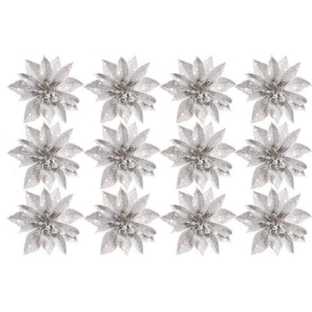 Keinotekoiset kimaltelevat joulutähdet joulukuusen koristeet koristeelliset kukat tarvikkeet joulukotiin pääsisäänkäynnin oven koristeluun