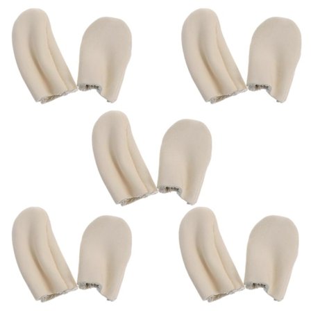 5 par Bærbare Læder Fingerbøl Fingerbeskyttere Praktiske Fingerbeskyttere Tilfældig Farve