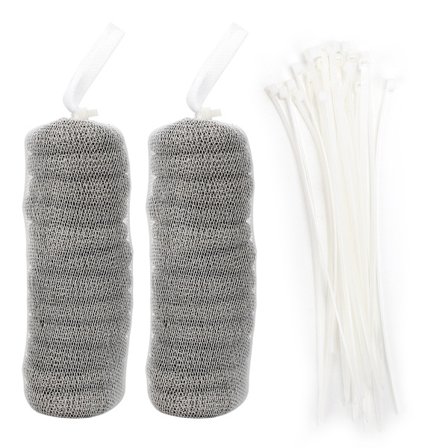 24 kpl suodattimia ja 24 kpl ruostumattomasta teräksestä valmistettuja kaapeliklemmareita pesukoneen nukka-ansoihin puhdistustyökaluihin