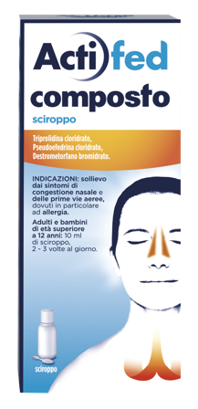 Actifed Composto 100 ml Sciroppo per Tosse Congestione Nasale e