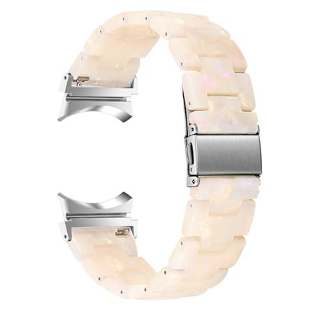 Samsung Galaxy Watch 5 / 5 Pro klockarmband i resinstil - Fluorescerande Vit