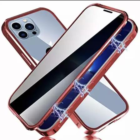 TG iPhone 14 Pro Max - Exklusivt Magnetiskt Dubbelsidigt Skal Rött