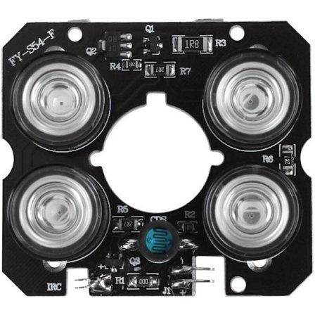 4 IR-arrays LED infrarød spot LED-kort 4x IR til nattesyn CCTV-kameraer (52 mm diameter)