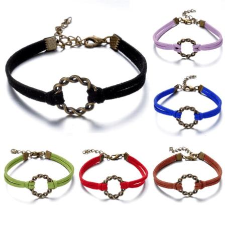 Armband med symbolen "Flätad ring" i metall - Flera färger Brun