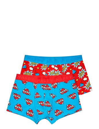 Happy Socks | 2-Pack Super Dad Short Boxers Gift Set | M