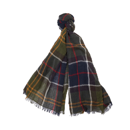 Barbour Welton Tartan Scarf Halsdukar & scarves Dam Grön ONESIZE