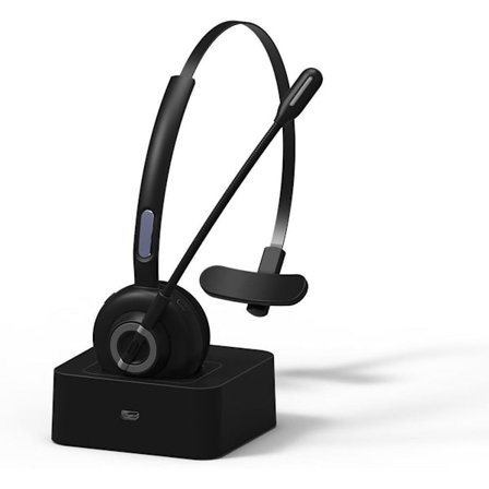 Bluetooth-headset med mikrofon og USB-dongle, mono PC-headset-hodetelefoner