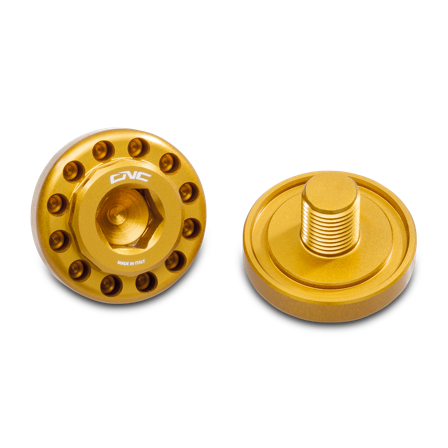 Kit Viti Centrali CNC Racing per Pedane Posteriori Originali Oro - Ducati Hypermotard 1100 EVO 2010-2012