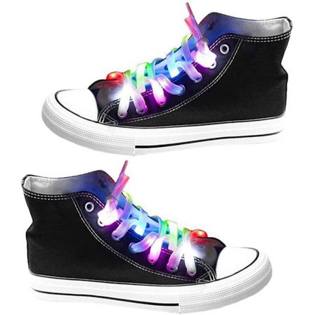 1 par nylon skosnören, LED skosnören ljussnören för fest,