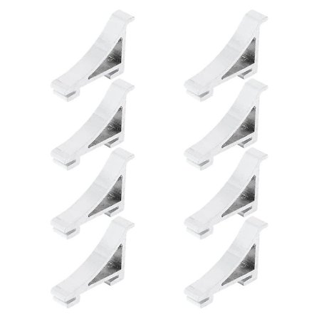 Kylhyllfästen, Hyllklämmor för Kyl, Frys, Aluminiumlegering, 8-pack