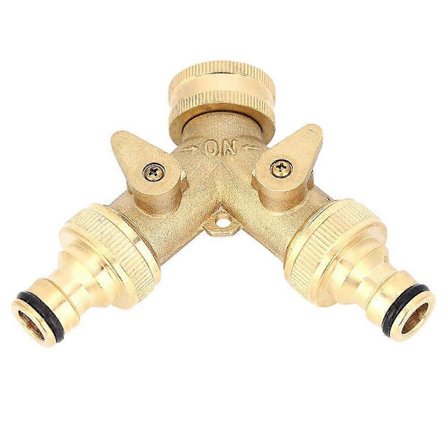 Lättanvänd Y-formad slangkoppling med kulventil, bevattningsutrustning för gräsmattan, trädgårdsbevattningsutrustning, bevattningsutrustning, 