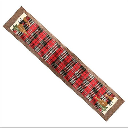 Langt Bordduk Høy Kvalitet Rutete Stoff Dekorasjoner Hjem Jul