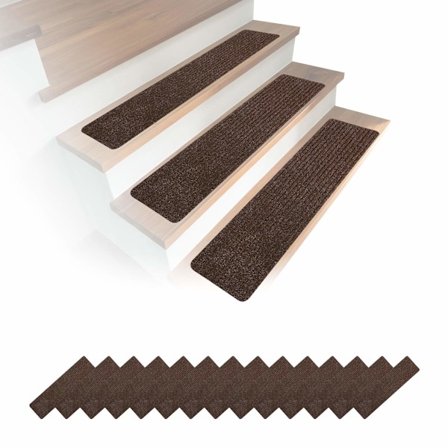 Selvklæbende trappemåtter, 16 stk., 75x20 cm, støjreducerende