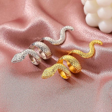 Slange Ring Mænd Kvinder Gotisk Smykker Retro