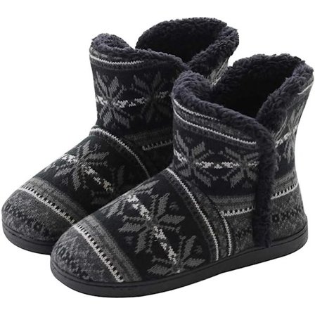 Dame tøfler for menn hytte sko høye foret hyttestøvler sklisikre vintersko med myk 39-40