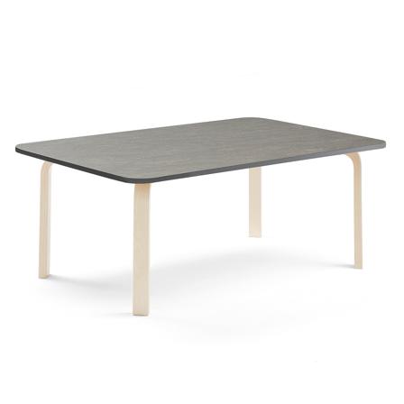 Tisch ELTON, 1800x700x530 mm, Linoleum dunkelgrau, Birke