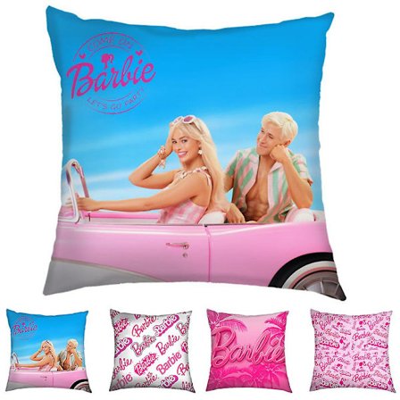 Sofa Bil Hjemmekontor Dekor Barbie Film Putetrekk Pynteputetrekk Gaver 45cm*45cm (FMY)