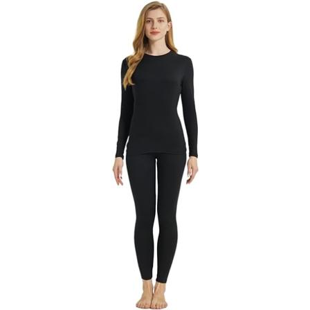 Termisk undertøysett for kvinner, vintervarmt tettsittende langermet og bukse Base Layer Set, kan tilpasses en rekke scener innendørs eller utendørs 