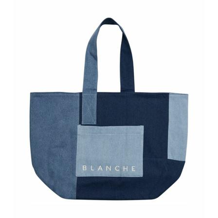 Blanche, Patchwork Tote Bag Blauw, Dames, Maat:ONE Size
