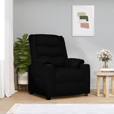 Vidaxl Elektrisk Reclinerfåtölj Svart Konstläder Svart