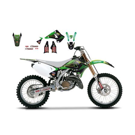 Juego de Adhesivos Blackbird Replica Monster Energy Racing Team 2016 - Kawasaki KX 125 2003-2008