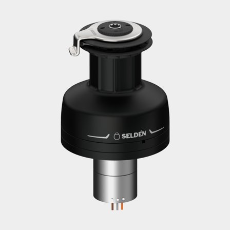 Elektrische Schotwinde Seldén E66, 42 V (12/24V), passend für Ø8 - 16 mm Schoten, selbstholend, feste Geschwindigkeit, Motor unter Deck, Aluminium - 