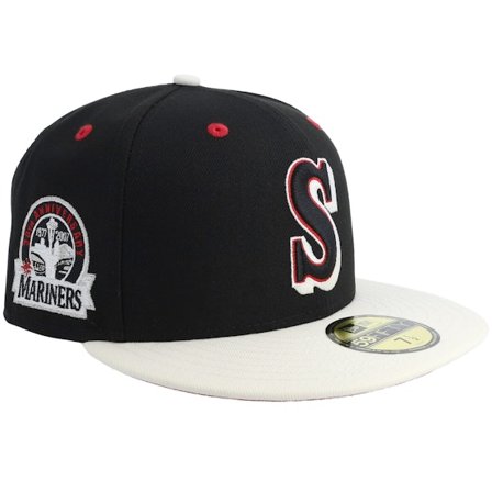 New Era - MLB Black fitted Czapka Z Daszkiem - "Hatstore Exclusive x Seattle Mariners 59FIFTY 30 Anniversary Black/Chrome Fitted " @ Hatstore
