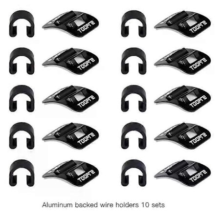 10 Set Mountainbike Cykel Bromskabel Guide Säte Ram Rör Fixeringsklämma Aluminiumlegering Kabelklämma Cykeltillbehör