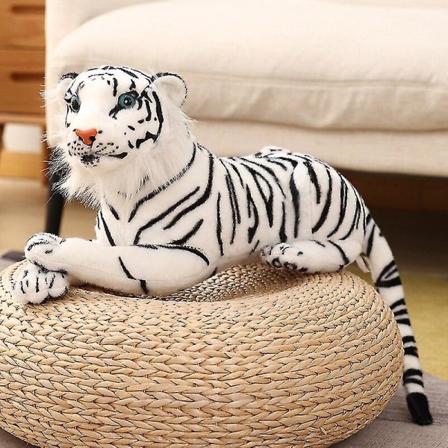 30-110cm Naturtrogna Tiger Leopard Plyschleksaker Mjuka Vilda Djur Simu white tiger 30cm